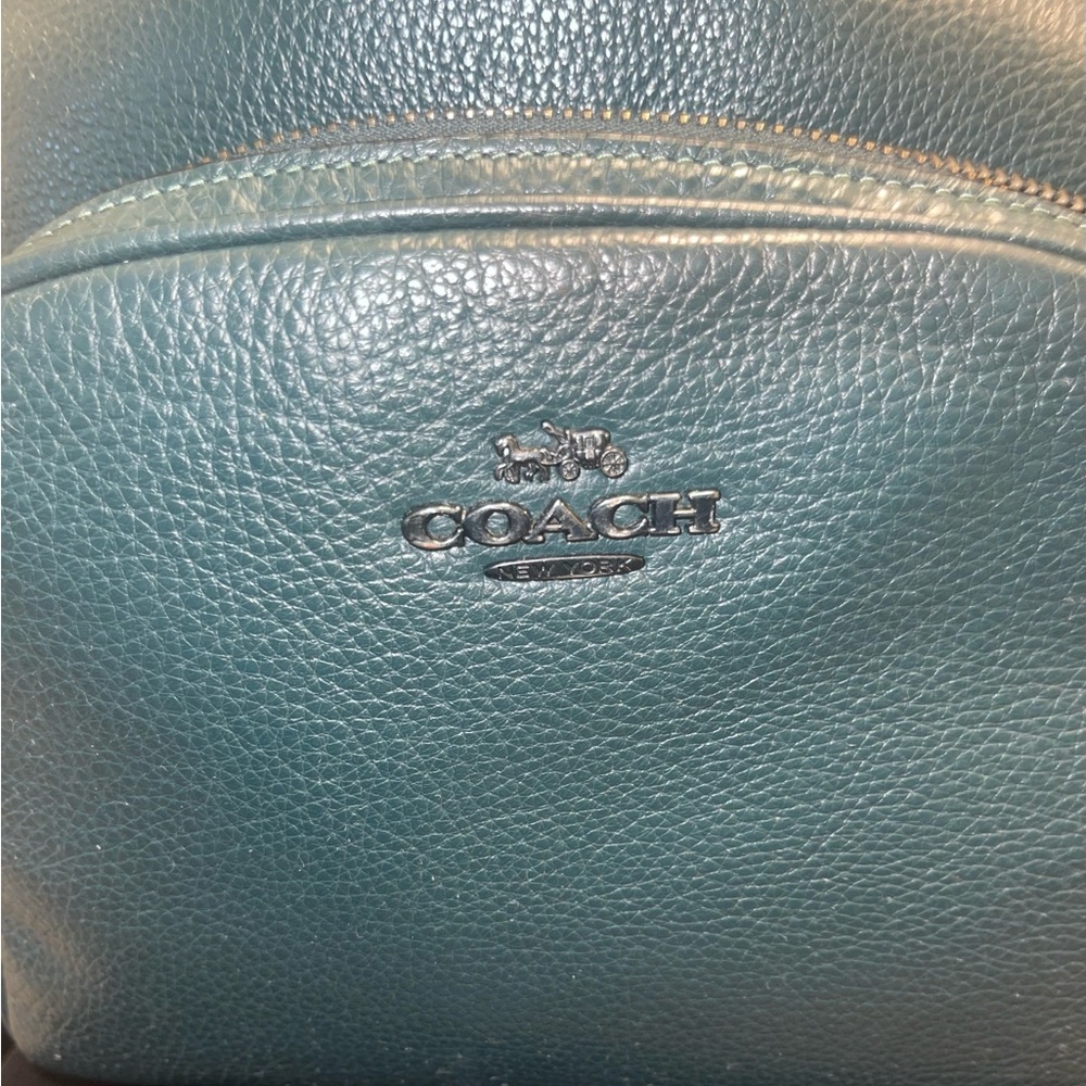 Coach Leather Backpack. Euc - image 2